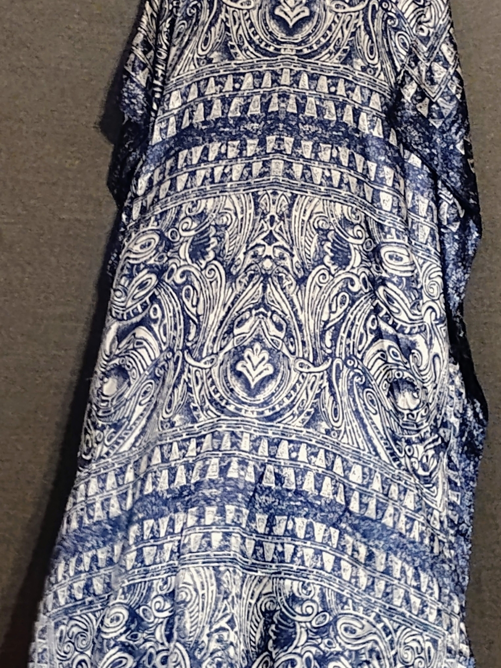 Blue and White Paisley Dress